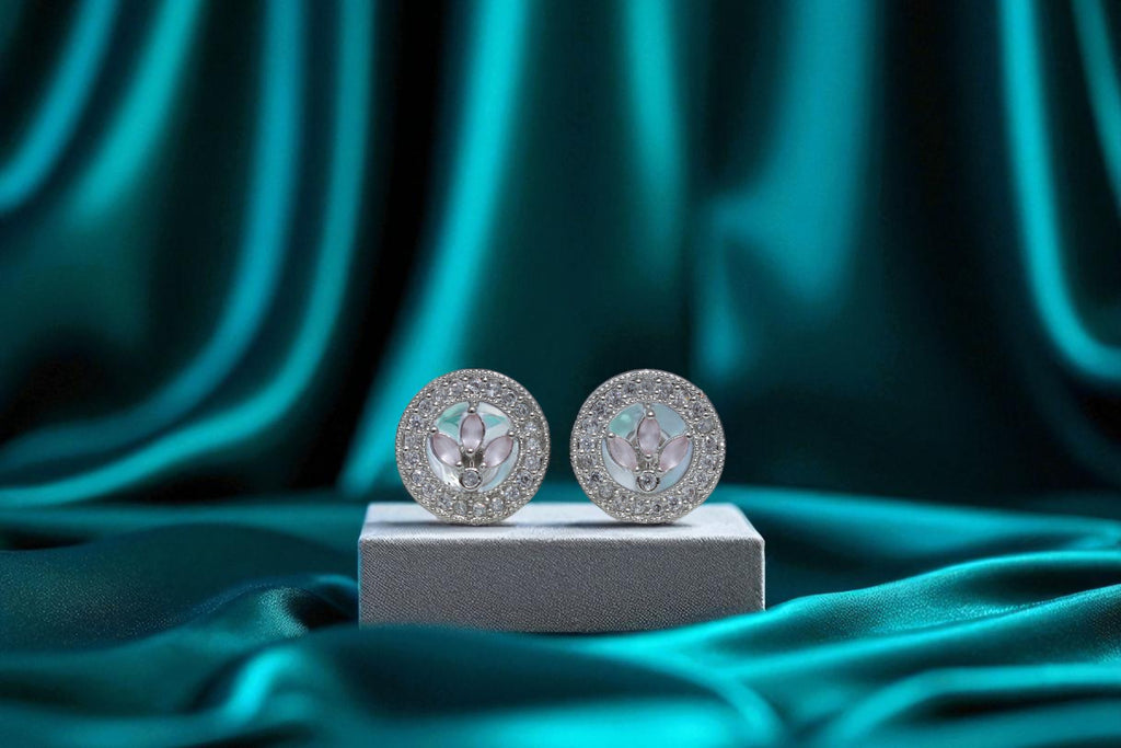 🤍 White Lotus Halo Stud Earrings 🤍