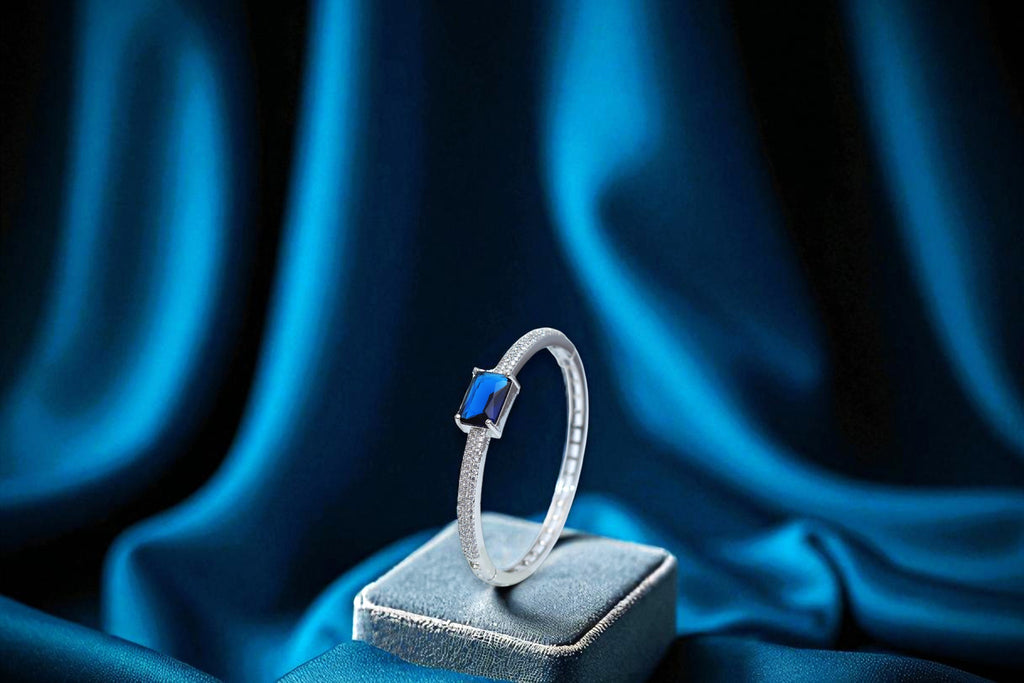 💙 Elegance Meets Midnight!! Blue Stone Bracelet with Diamond Accents 💎