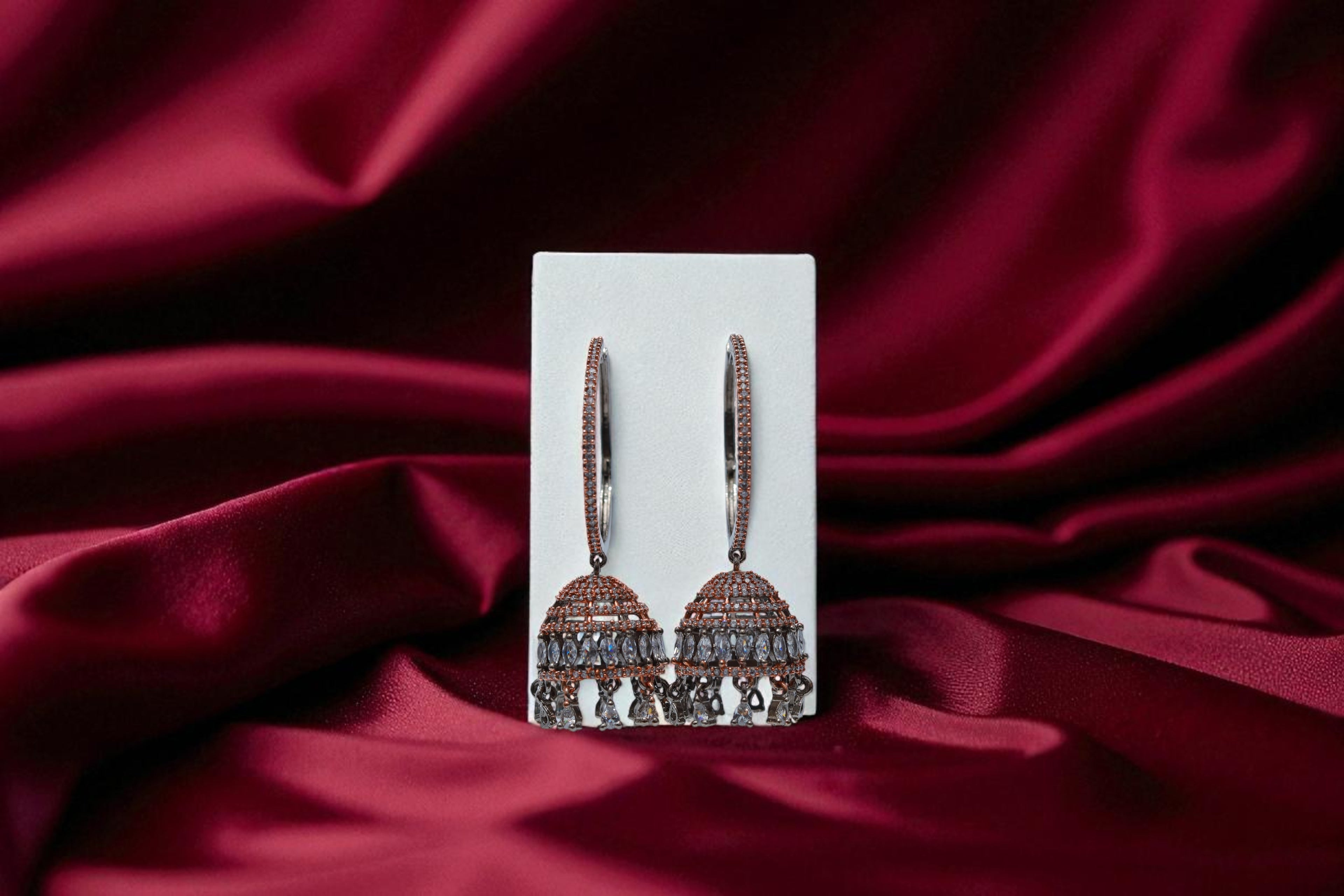 🪔 Sparkling Hoop Jhumka Earrings 🪔