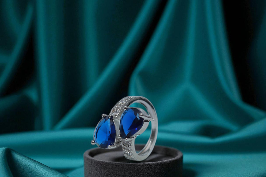 💙 Royal Blue Twin Gemstone Ring 💍