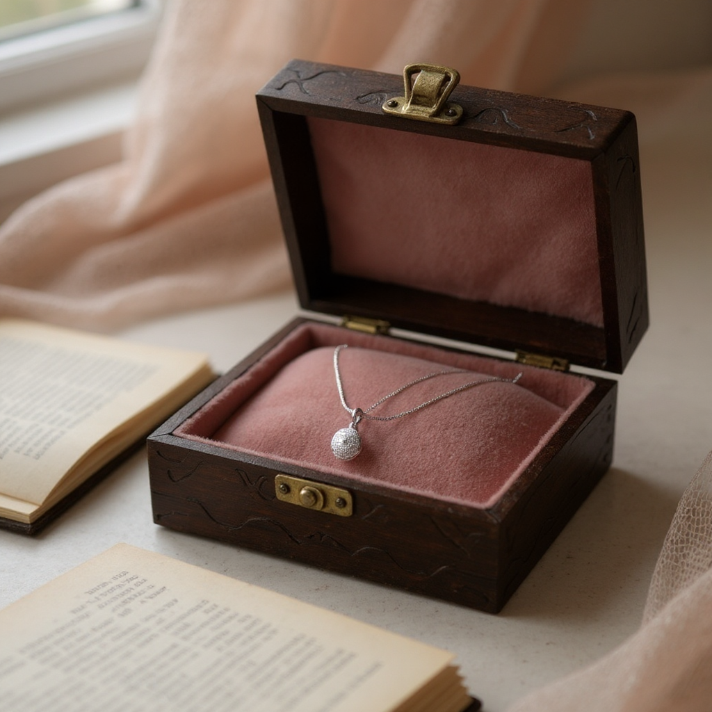 ✨ Elegant Silver Pendant Necklace with Round Crystal Charm ✨