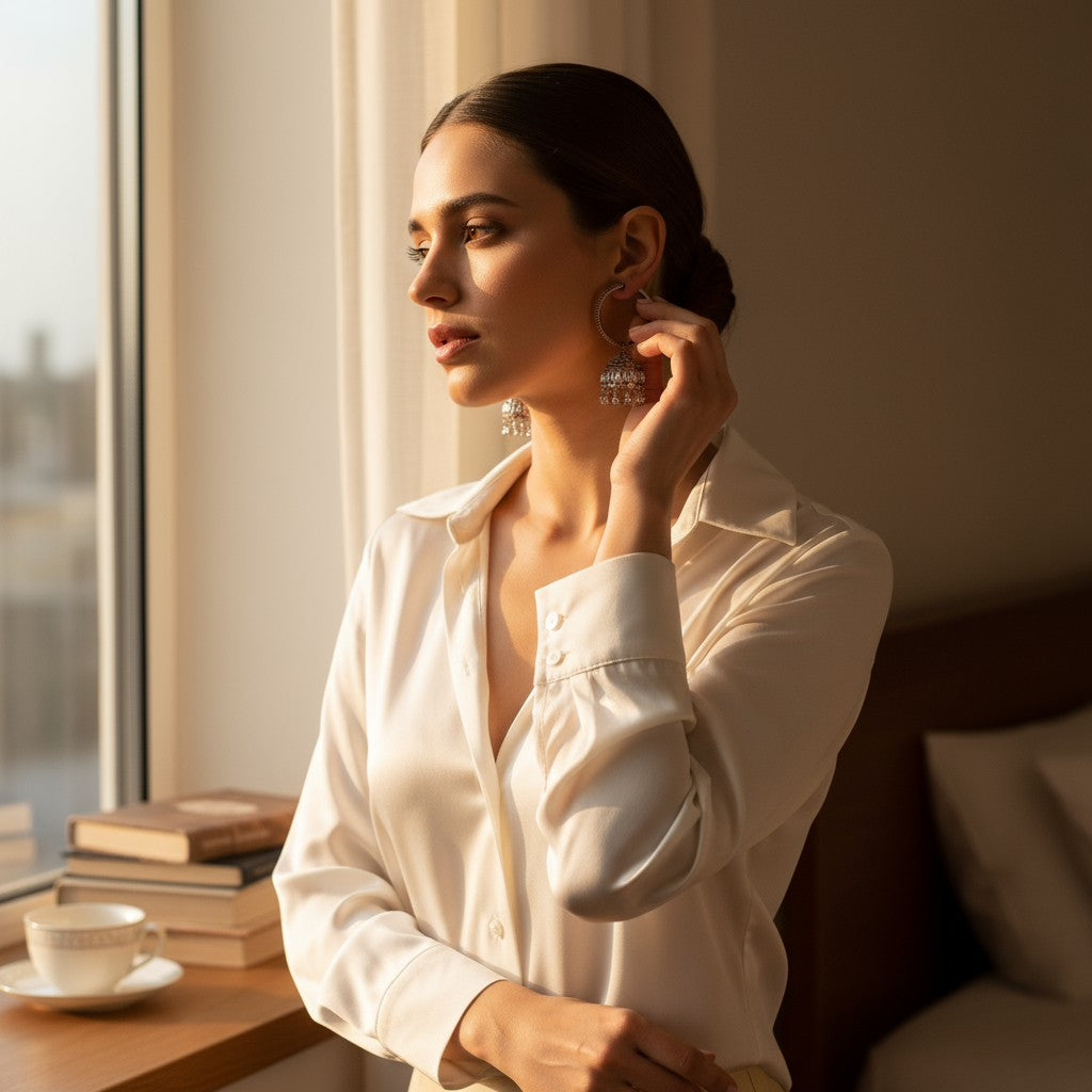 🪔 Sparkling Hoop Jhumka Earrings 🪔