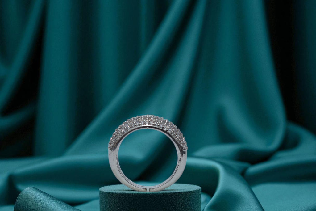 🌸 Apsara Classic Silver Diamond 💎 Ring 💍