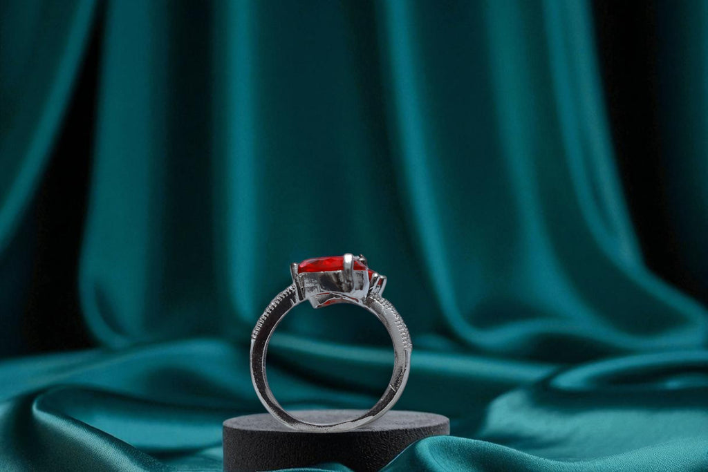 ❤️ Royal Red Twin Gemstone Ring 💍