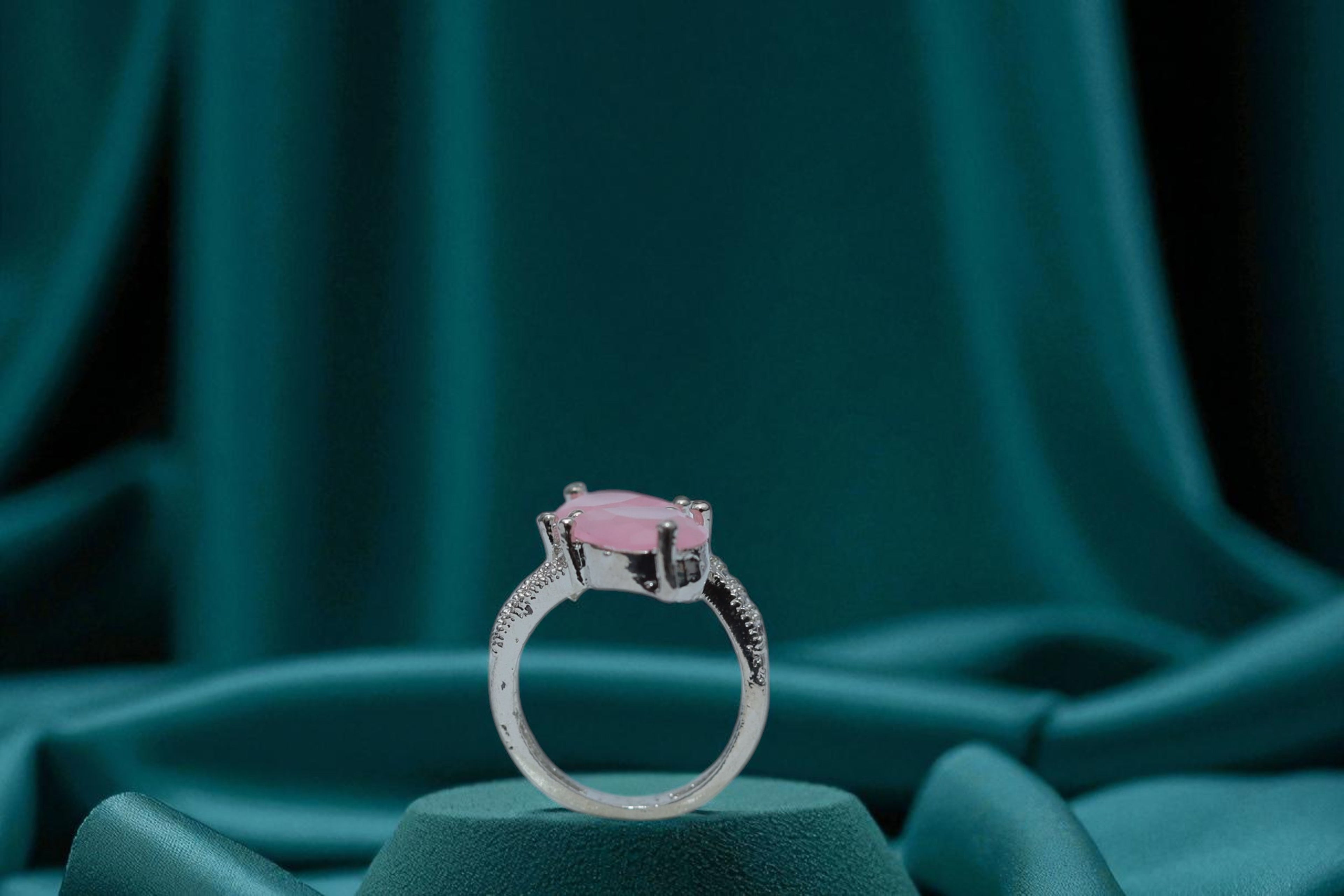 💗 Royal Pink Twin Gemstone Ring 💍