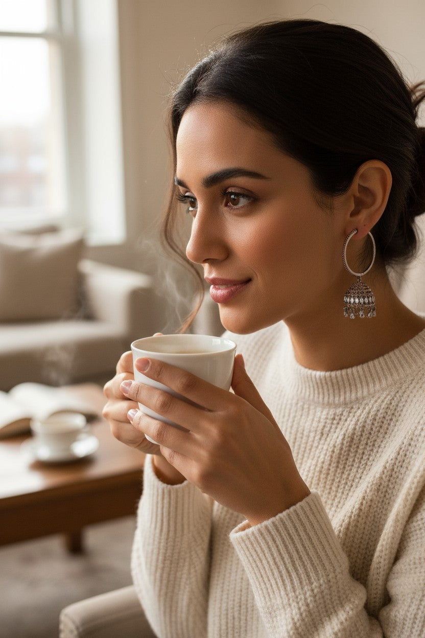 🪔 Sparkling Hoop Jhumka Earrings 🪔