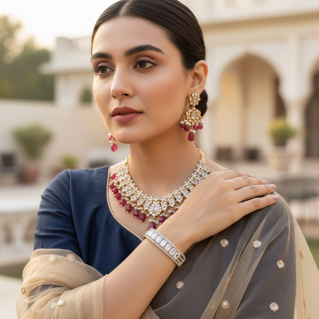 🌟 Elegant 💛 Golden -Tone Diamond💎-Cut Bracelet 💫