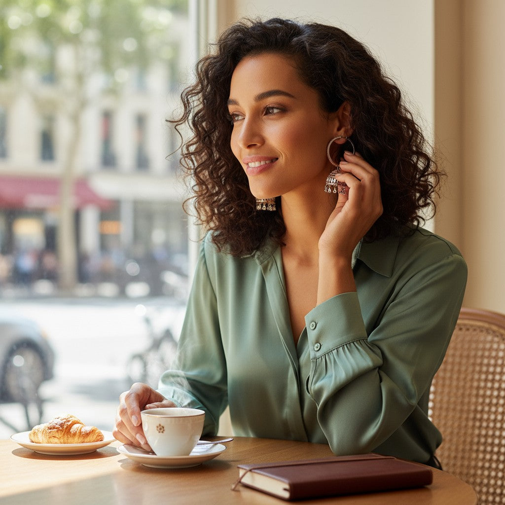 🪔 Sparkling Hoop Jhumka Earrings 🪔