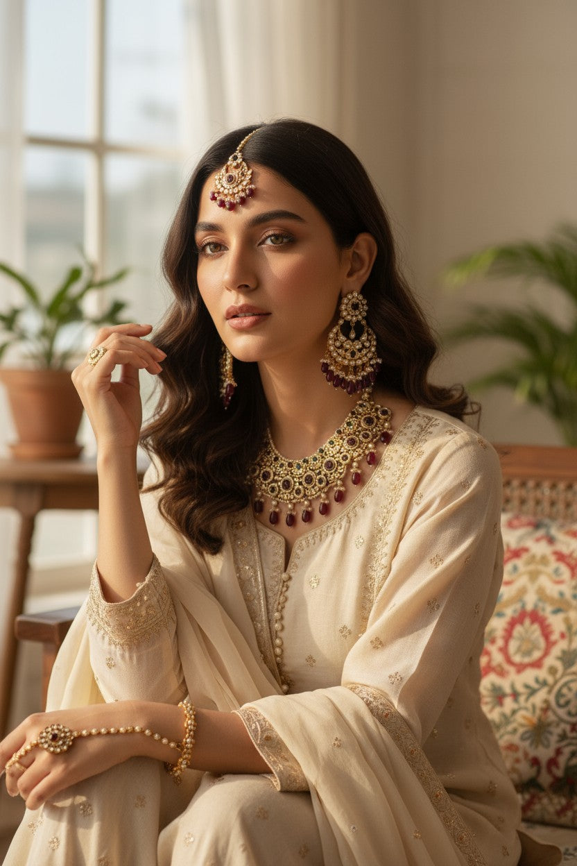 👑 Royal Bridal Jewelry Set 👑