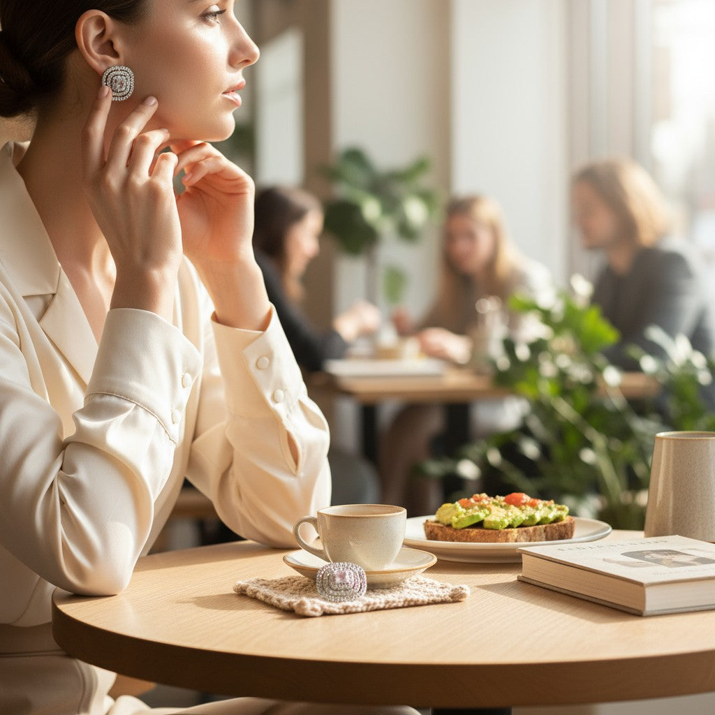 💗 Elegant Pink Stone Stud Earrings 💗