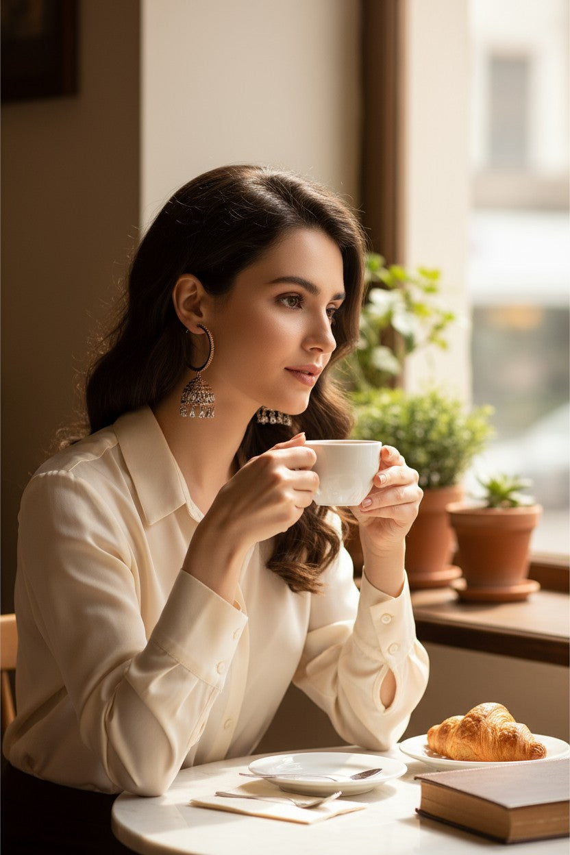 🪔 Sparkling Hoop Jhumka Earrings 🪔