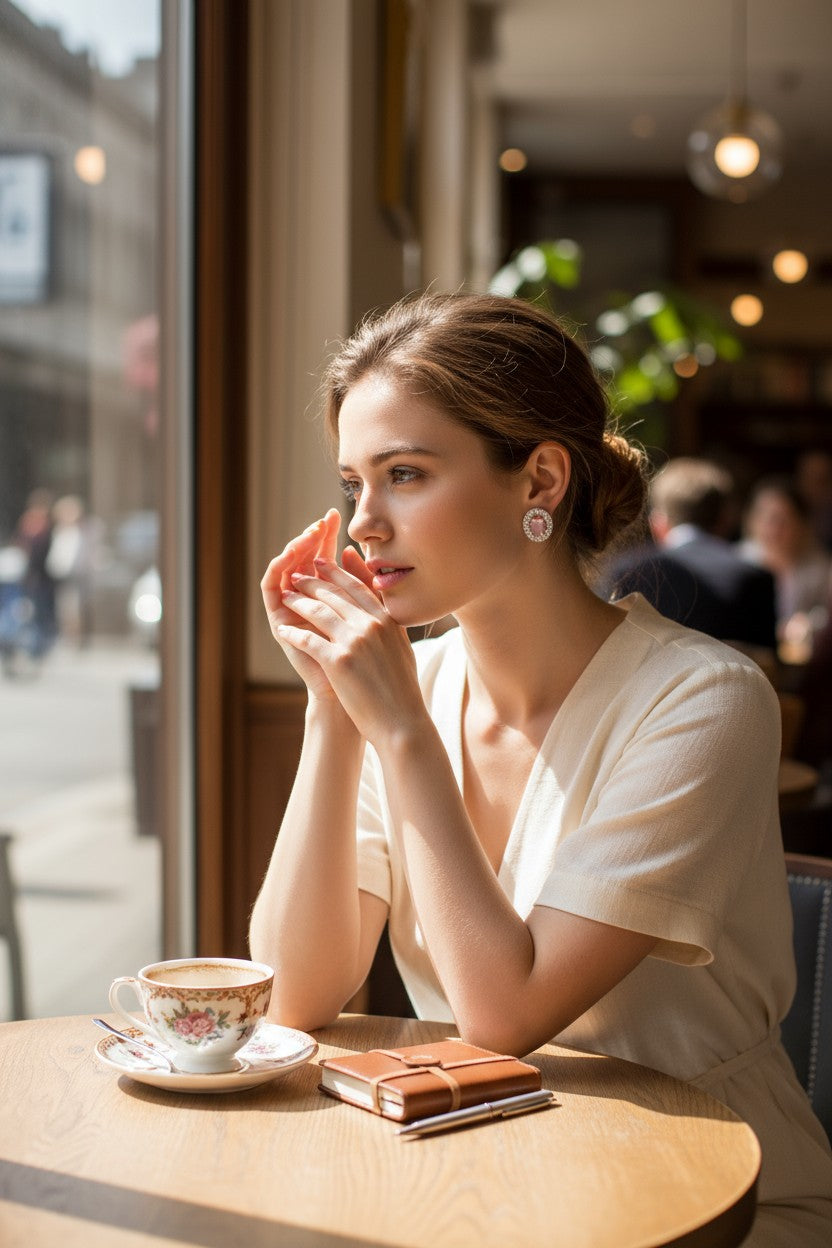 💗 Classic Pink Oval Stud Earrings 💗