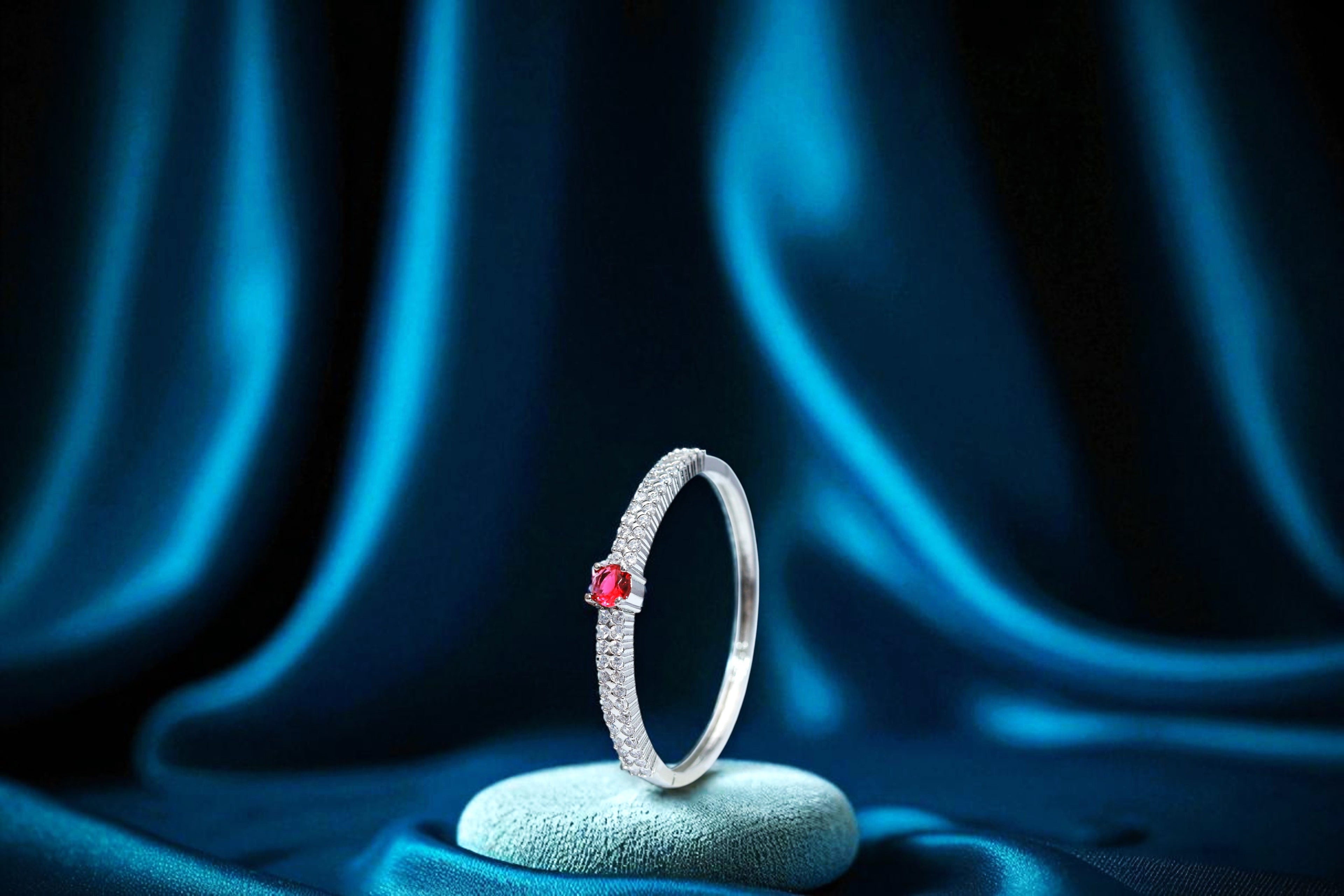 Ruby Spark Silver Diamond 💎 Bracelet ✨