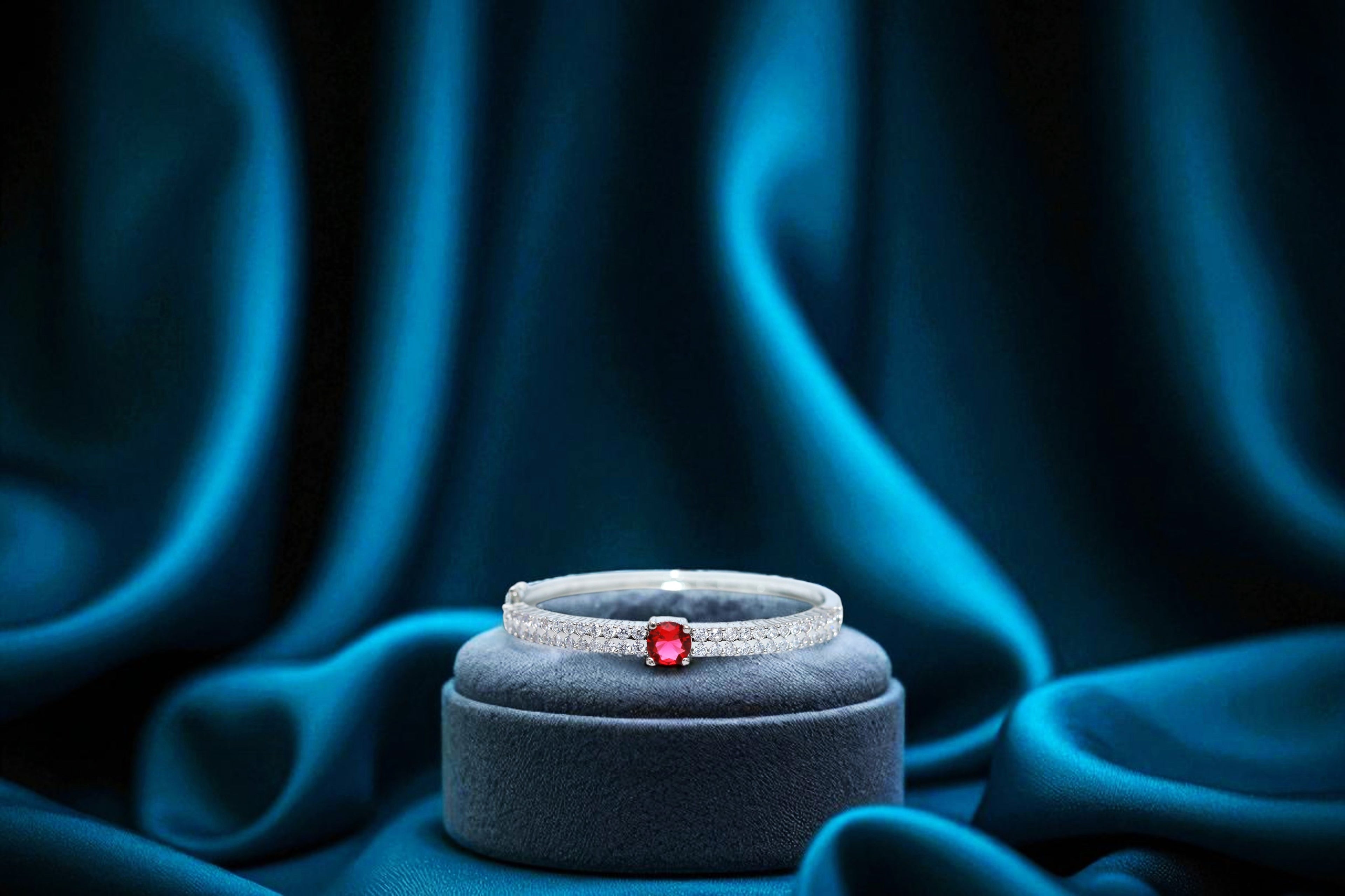 Ruby Spark Silver Diamond 💎 Bracelet ✨