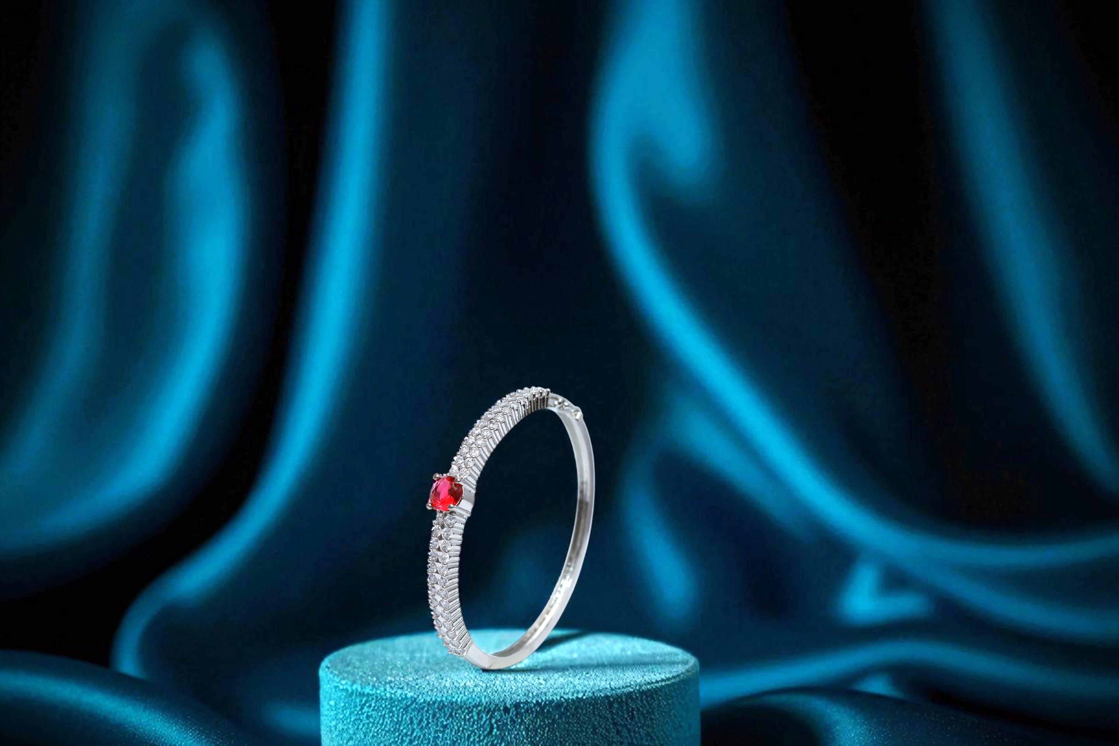 Ruby Spark Silver Diamond 💎 Bracelet ✨