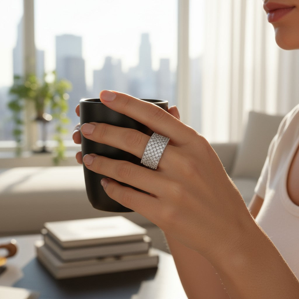 Apsara White Diomond 💎 Band Ring 💍